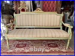 Living Room Set Teal Light & Gold Antique Style Louis XVI France End'800