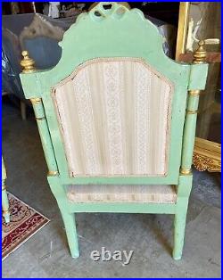 Living Room Set Teal Light & Gold Antique Style Louis XVI France End'800