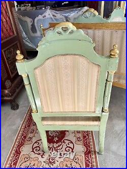 Living Room Set Teal Light & Gold Antique Style Louis XVI France End'800