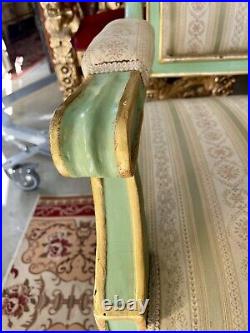 Living Room Set Teal Light & Gold Antique Style Louis XVI France End'800