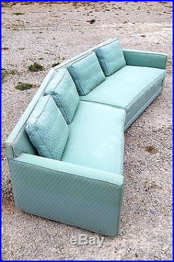 Long, Low and Sleek Edward Wormley Dunbar Angled Sofa Couch Mid Century Modern