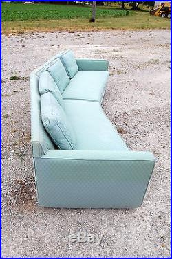 Long, Low and Sleek Edward Wormley Dunbar Angled Sofa Couch Mid Century Modern