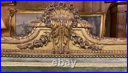 Louis XVI Style Carved, Painted, and Giltwood Upholstered Settee
