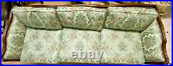 Louis XV-Style Carved Walnut Sofa, Three Seat 7 ft long, Back 27 Excellent