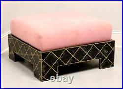 MAITLAND SMITH Green/Black Tessellated Marble Two Piece Chaise Lounge