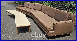 MCM Boomerang Sectional Sofa withmatching Travertine Table circa 1957