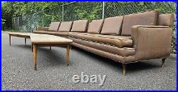 MCM Boomerang Sectional Sofa withmatching Travertine Table circa 1957