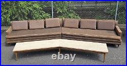 MCM Boomerang Sectional Sofa withmatching Travertine Table circa 1957