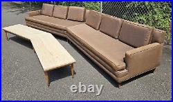 MCM Boomerang Sectional Sofa withmatching Travertine Table circa 1957