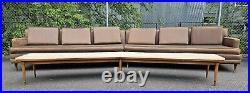 MCM Boomerang Sectional Sofa withmatching Travertine Table circa 1957