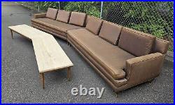 MCM Boomerang Sectional Sofa withmatching Travertine Table circa 1957