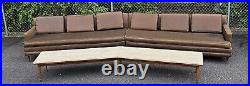 MCM Boomerang Sectional Sofa withmatching Travertine Table circa 1957