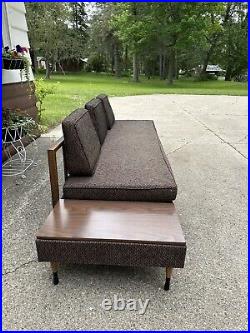 MCM Koehler Sofa/Couch Very Good Condition! Built In End Tables Super Cool