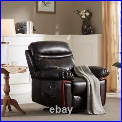 Massage Recliner PU Leather Sofa Chair with Heating and Vibrating Function