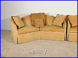 Massive Custom Apricot Chenille Upholstered Down-filled BAKER Furniture V Sofa