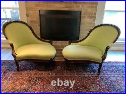 Matching Rare Victorian Chaise Lounge set