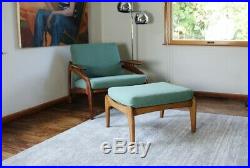 Mid Century Adrian Pearsall Lounge Chair and Ottoman (new upholstery)