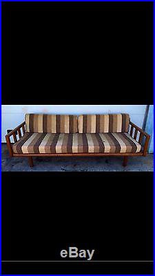 Mid Century Adrian Pearsall Style Wood Sofa Couch Day Bed Vintage Modern