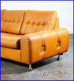 Mid Century Danish Modern Couch Sofa Svend Skipper Mustard Yellow Low 3 Seat