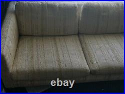 Mid-Century Danish Modern Milo Baughman Style 3-Seat Chrome Frame Sofa