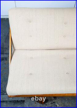 Mid Century Danish Modern Sofa Couch Bed Daybed Folding Cream Oak Beech Wegner M