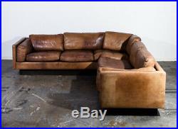 Mid Century Danish Modern Sofa Sectional Georg Thams Tan Leather Couch De Sede