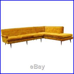 Mid Century Modern 2 Pc Sectional Sofa Dunbar or Probber Attributed 1960s