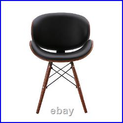Mid Century Modern Accent Chairs Minimalist Vintage Style Set of 2 Black