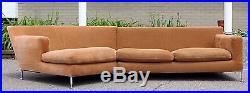 Mid Century Modern B&B Italia Curved Sectional Sofa & Lounge Chair Set