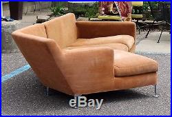 Mid Century Modern B&B Italia Curved Sectional Sofa & Lounge Chair Set