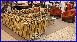 Mid Century Modern Baughman 2 Piece Sectional Sofa Plinth Base Larsen Style