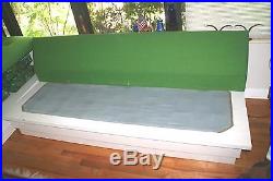 Mid-Century Modern Bright Green Couch! Platform Sofa Vintage Fabric Retro Color