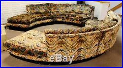 Mid Century Modern Circular Sectional Sofa On Plinth By Lambeth Lenor Larsen 70s