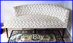 Mid Century Modern Curved Chaise Settee Attributed to Peabody or Dunbar