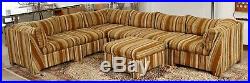 Mid Century Modern Danish Selig Monroe 6 Pc Modular Sofa Sectional Ottoman 70s