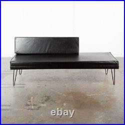 Mid Century Modern Daybed Sofa Black Hairpin legs Modular Cushion Danish