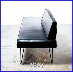 Mid Century Modern Daybed Sofa Black Hairpin legs Modular Cushion Danish