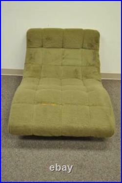 Mid Century Modern Double Wide Green Wave Chaise Lounge attr. To Adrian Pearsall