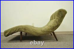 Mid Century Modern Double Wide Green Wave Chaise Lounge attr. To Adrian Pearsall