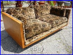 Mid Century Modern Floating Rosewood Case Sofa/Love Seat/Settee Baughman Era