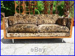 Mid Century Modern Floating Rosewood Case Sofa/Love Seat/Settee Baughman Era