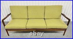 Mid-Century Modern Jensen Style Walnut Frame Sofa