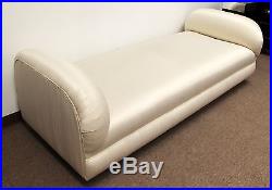 Mid Century Modern Large Kagan Chaise Sofa with Chrome Plinth Base