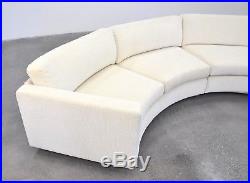 Mid Century Modern Milo Baughman for Thayer Coggin White Sectional Circle Sofa