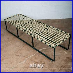Mid Century Modern Patio Chair Bench Green Brown Jordan Wrapped Daybed Outdoor