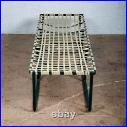 Mid Century Modern Patio Chair Bench Green Brown Jordan Wrapped Daybed Outdoor