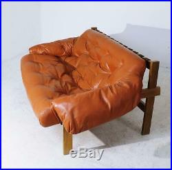 Mid-Century Modern Percival Lafer Style Tufted Leather Sofa, 1970s