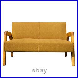 Mid-Century Modern Sculpted Settee Sofa by Russel Wright for Thonet
