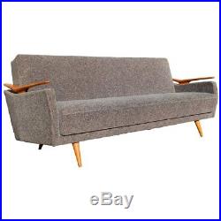 Mid Century Modern Sculptural Sofa Daybed Danish Hvidt Style 1960s