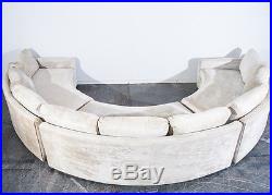 Mid Century Modern Sectional Sofa Couch Milo Baughman Thayer Coggin Round Curved